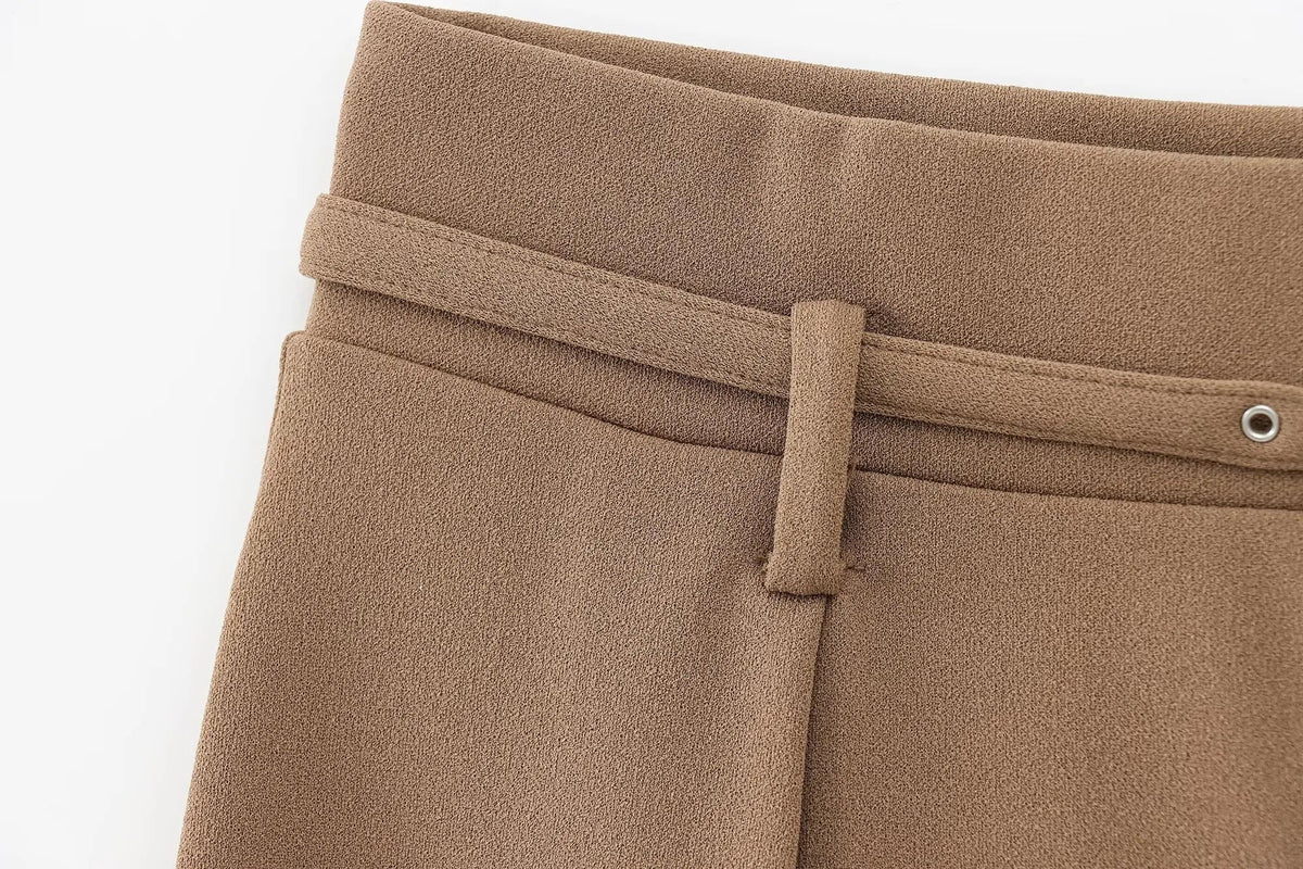 European and American Style New Temperament Versatile Pants Fashionable Simple Drape Wideleg Suit Pants