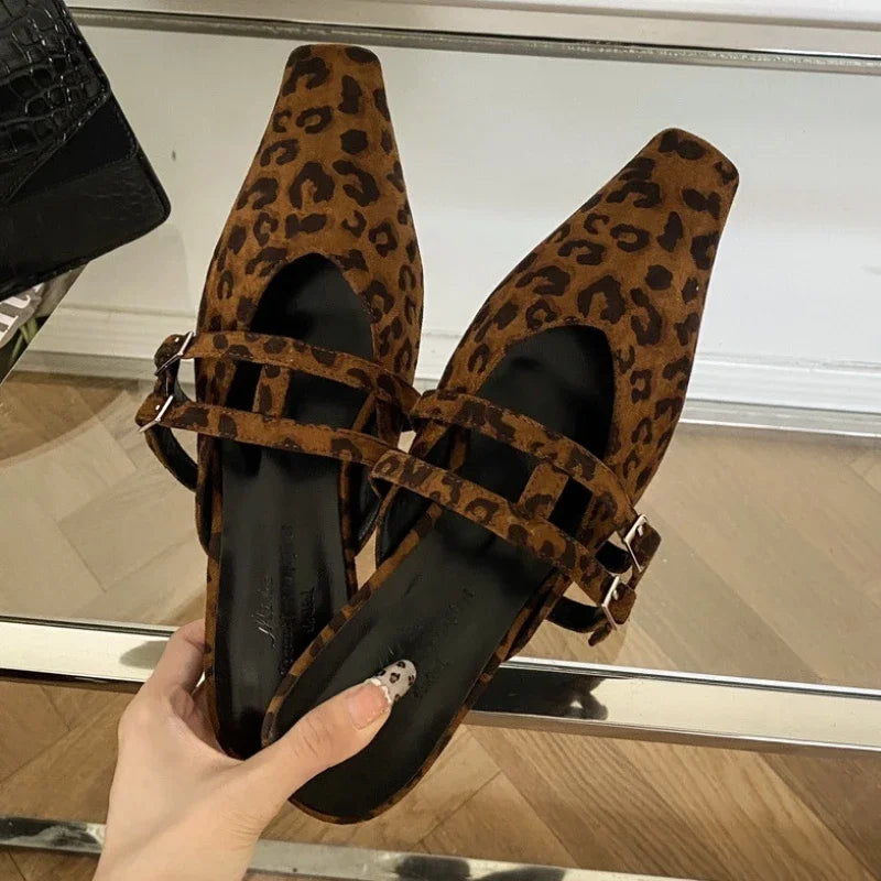 Narrow Band Slippers Woman Shallow Flat Slide New Brand Low Heel Slingback Sandals Pantuflas Mujer