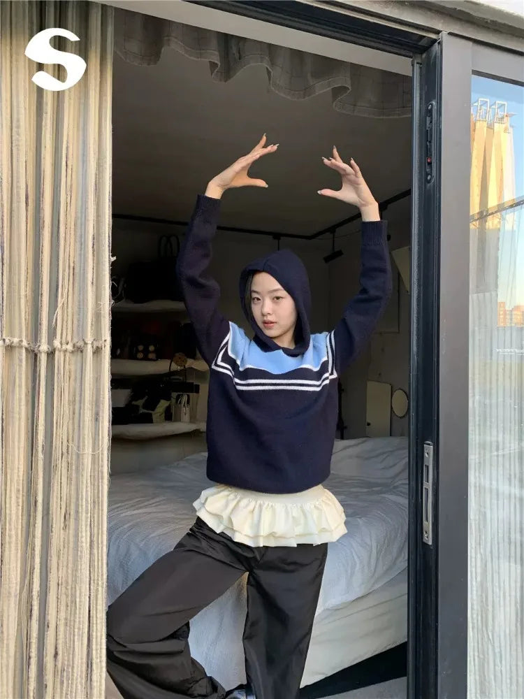 Ballet Skirt Patchwork Straight Pants High Street Design Elastic High Waist Sweatpants Korean Style Loose Trousers