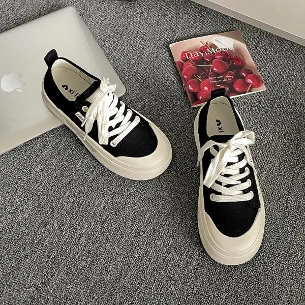 Shoes Platform Female Sneakers Black Flats Soft Clogs New Espadrille Retro Summer Fabric Leisure Canvas Flat Blac