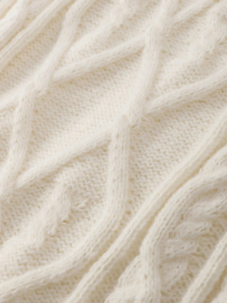Thick Twisted Sweater Autumn Long Sleeve O-neck Female Knitted Pullover Loose Lady Kintwear Tops