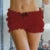 ’s Ruffles Shorts Kawaii 3d Bow Lettuce Trim Elastic Waist Tiered Bloomers Shorts Cottage Y2k Aesthetic Retro Pettipants