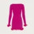 Autumn New Knitted Mini Dress for Fungus Contrast Color Slim Sweater Dress Female Party Clothes Long Sleeve