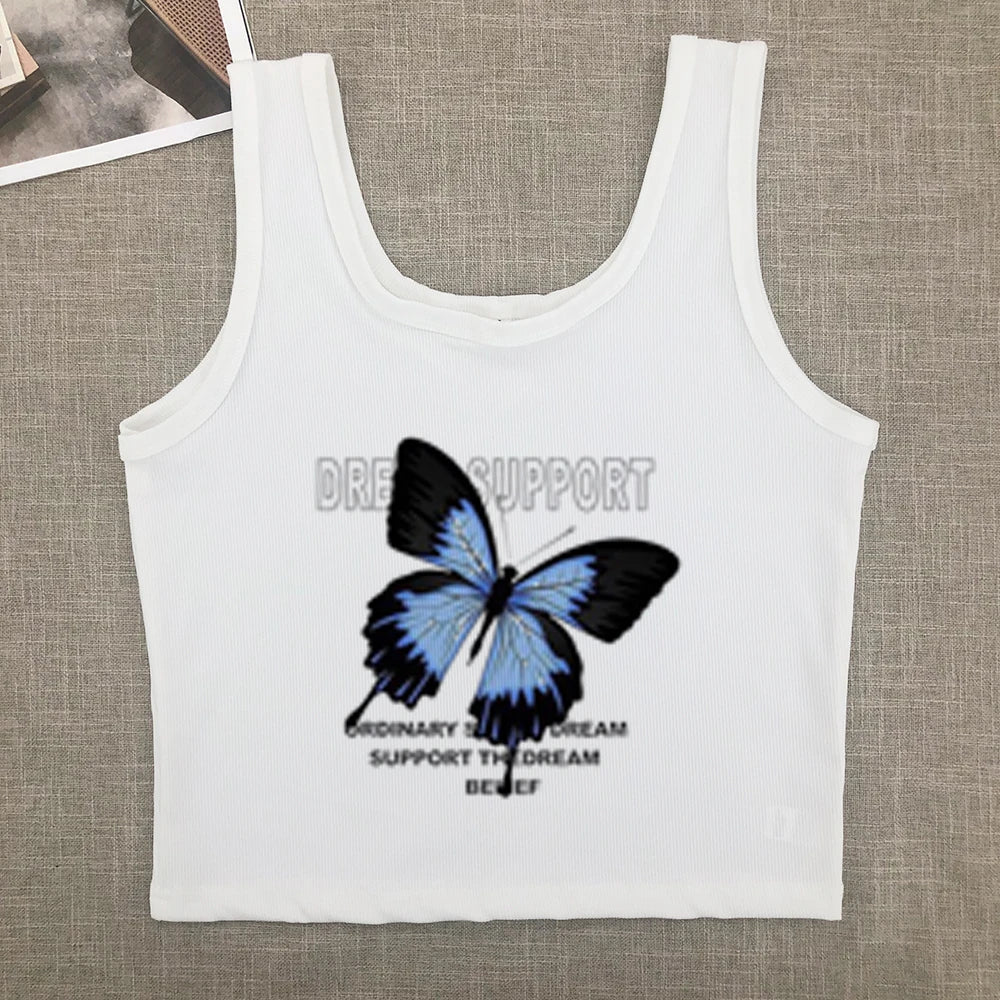 Full-shoulder Cotton Short-sleeved T-shirt Summer New Spice High Waist Slim Short Crop Clothes Sweet and Spicy