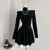 Autumn New Mini Dresses Turtleneck Long Sleeve Ruffles A-line Korean Female Clothing Vestidos Mujer