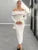 Fall Winter One-shoulder Long Knit Dress Slim Fungus Splice Contrast Color Sweater Female Club Party Dresses