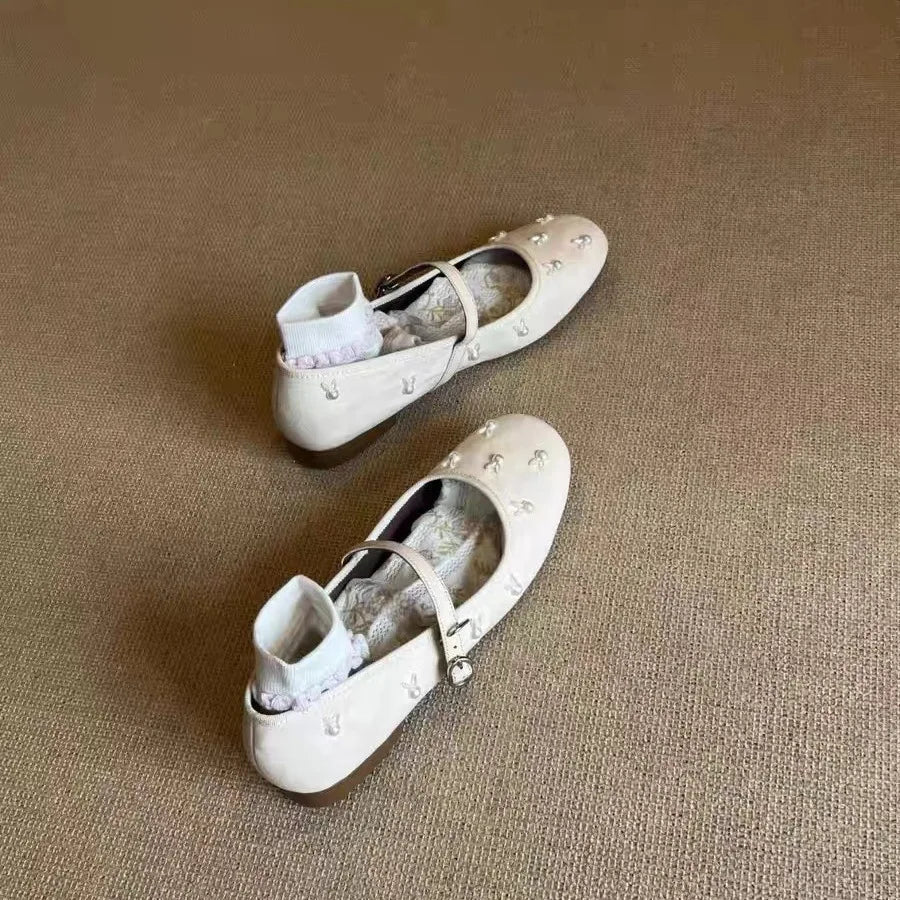 Leather Shoes Soft Allmatch Shallow Mouth Modis Female Sneakers Flats Round Toe Genuine Leather Dress Mary