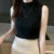 Knitted Slim Tank Top Sleeveless O-neck Crop Top T-shirt Cotton Off Shoulder Crop Tank Top Summer