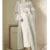 White Long Cardigan for Winter Clothes Knitted Fluffy Long Sleeve Cashmere Sweater Coat Clotkorean Style Warm