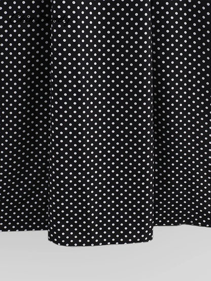 Dot Strapless Maxi Dress Pleat V-neck Sleeveless Backless High Waist A-line Dresses Summer Vacation Robes New