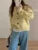 Knit Sweater Cardigan Coat for Long Sleeve Patchwork Ribbed Loose Cropped Top Female Knitwear Outwear Jumpers