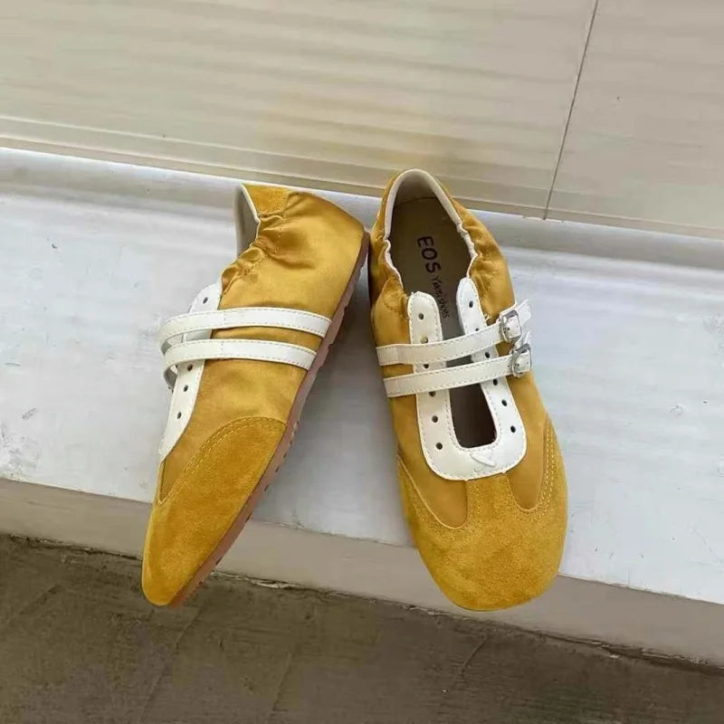 Flats Sports Shoes Sneakers Shallow Loafers Shoes Summer Walking Ballet Trend Sneakers