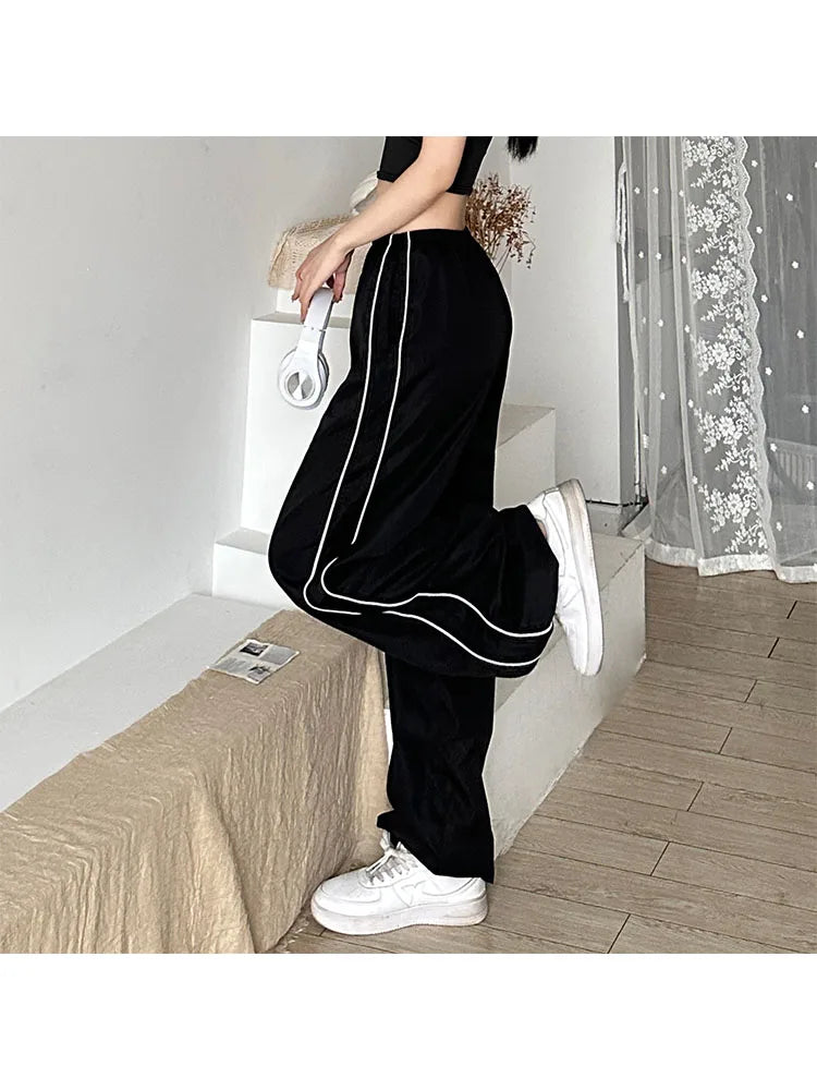 Woman Old Money Pants Aesthetics Trousers 90s Sweatpants Cargo Hiphop Pants Hiking Pant Tunic Drawstring