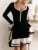 Ruffled Backless Tee Bow Mini Dress Female Slim High Waist Party Dress Commute Clothes Autumn Dress