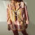 2 Piece Oufits Indie Graphic Print Front Tie Up Bowknot Full Sleeve Blouse T-shirt + Shorts Fairy Cottage Y2k
