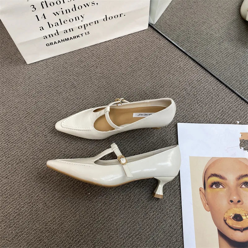 Shoes on Heels Female Footwear Pointed Toe Clogs Platform Shallow Mouth Sneaker Dress New Creepers S