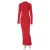Half Turtleneck Long Sleeves Maxi Dress Office Lady Clothing Back Slit Gown Dress Female Autumn