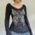 2000s Retro Rhinestone Graphic Print T-shirt Harajuku Grunge Y2k Aesthetics Fairy Crop Top Korean Mall Goth Tees