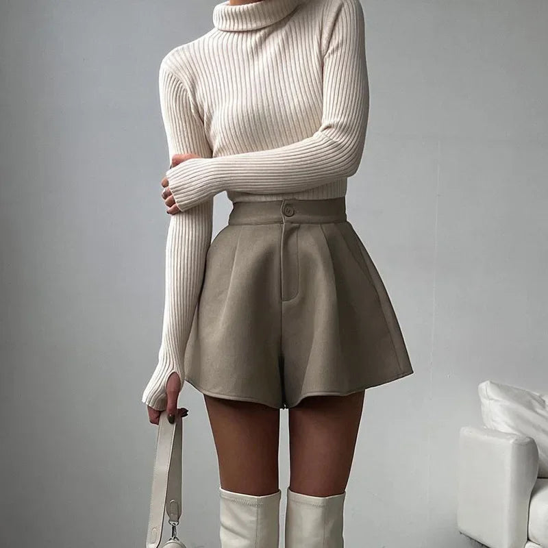 High Waist Wideleg Shorts Bottom Loose Aline Short Pants Leisure Summer New Shorts