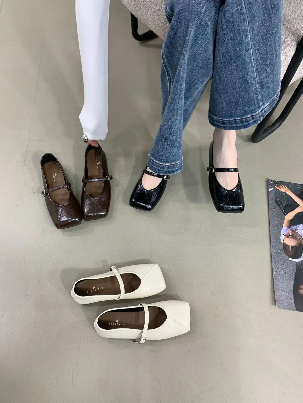 Summer Shoes Low Heels Square Toe Shallow Mouth Female Footwear Oxfords Modis Dress Leather New Rubber