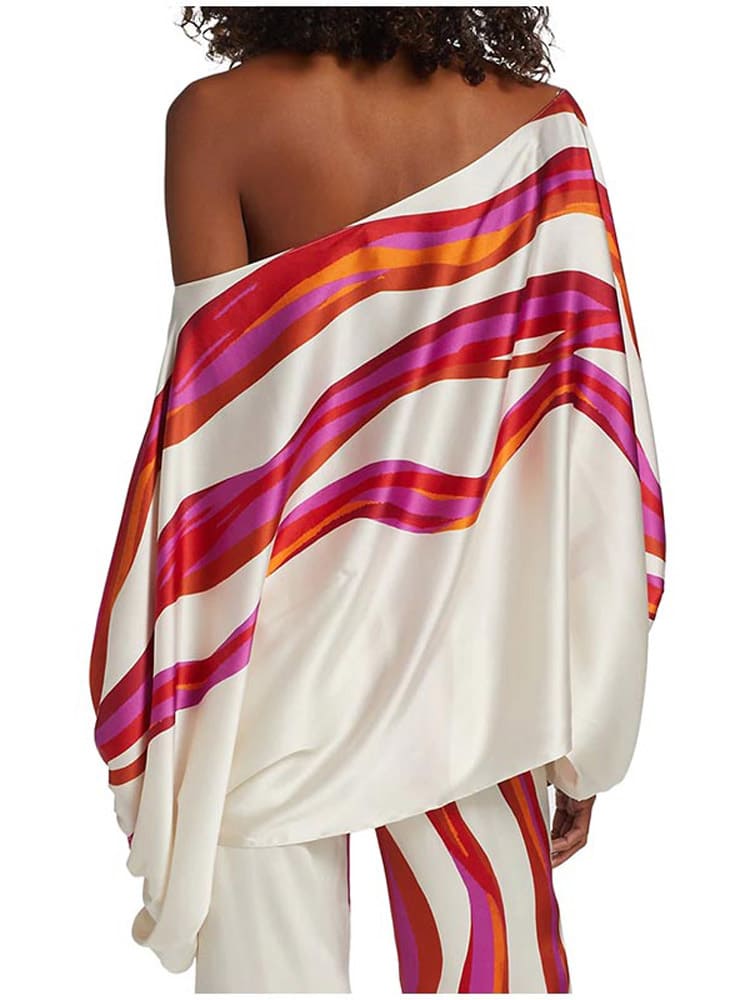 Abstract Waves Two-piece Set - Fuschia