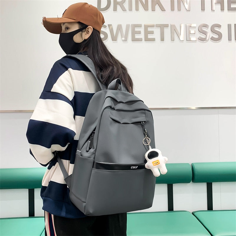 3 Pcs Set Harajuku Laptop Backpack Coating School Bags for Teenage Girl Kawaii College Student Kids Book Bag Rucksack