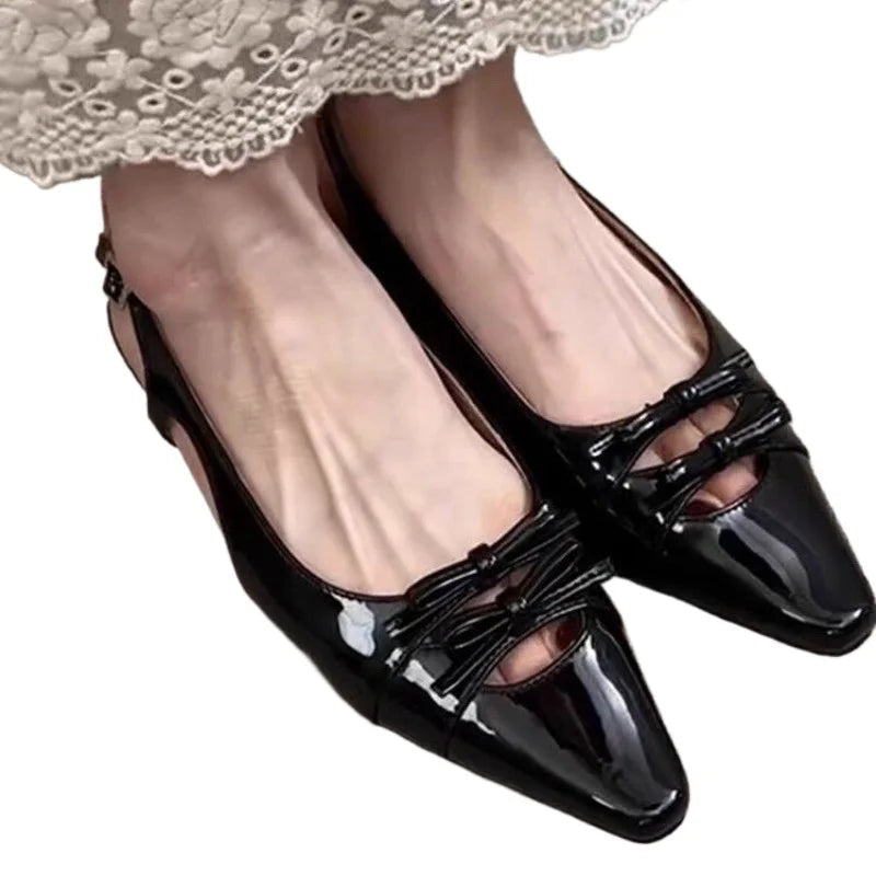 Designer Summer Cover Toe Sandals Butterflyknot Dress Shoes Low Heel Stripper Party Sandalias