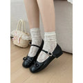 Designer Spring Mary Jane Shoes Square Toe Comfort Soft Sole Flats Comfort Ballerinas Shoes