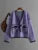 Knit Contrast Cardigan Sweater for Lace-up Pocket Long Sleeve Patchwork Loose Coat Autumn Knitwear ’s Outwear
