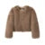 Brand Winter Sweet Pink Cropped Faux Fur Coat Ins Fluffy Fox Fur Jacket Female