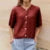 Button Up Short Sleeve Cardigans Preppy Aesthetic Y2k Knitted Sweater T-shirt Loose Fit Knitwear Tops High Street