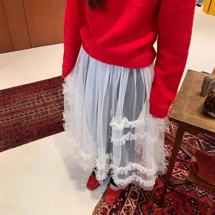 Y2k Weet See Through Mesh Camisole Dresses Summer New Vneck Dress for Allmatch Fungus Vestidos De Mujer Skirt