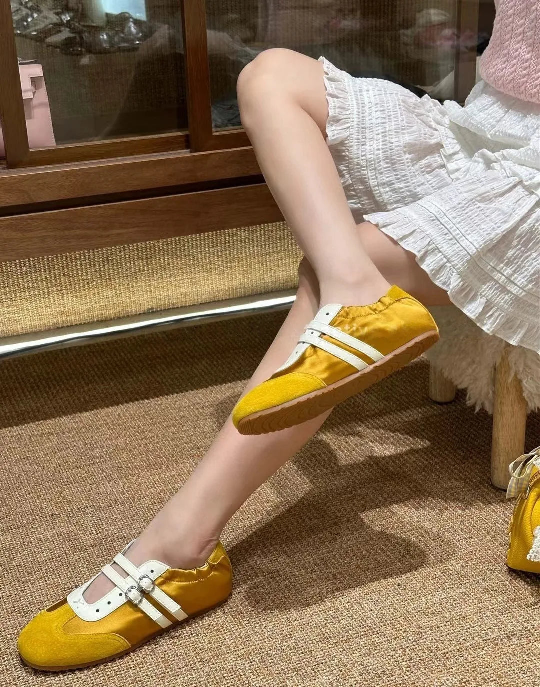 Flats Sports Shoes Sneakers Shallow Loafers Shoes Summer Walking Ballet Trend Sneakers