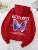 Purple Butterfly Printing Hoodies Fleece Pocket Hoody Simple Hoodie Autumn Loose Female