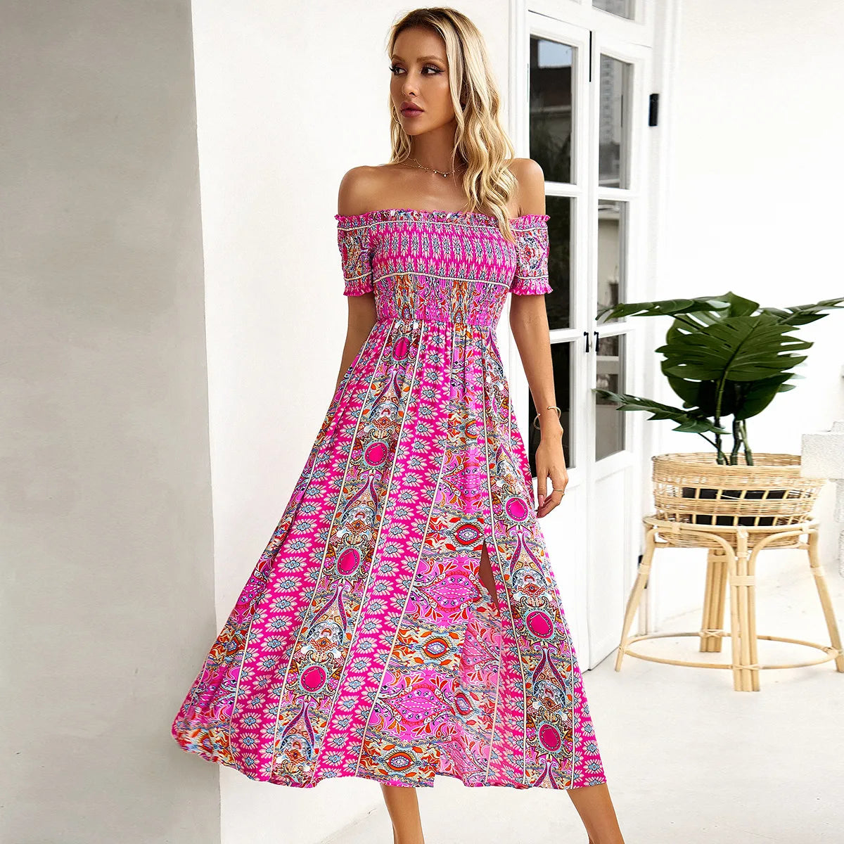 Dress New Product One Shoulder Split Large Hem Skirt With Ruffle Edge Vestido Maxi Dress Bodycon Y2k