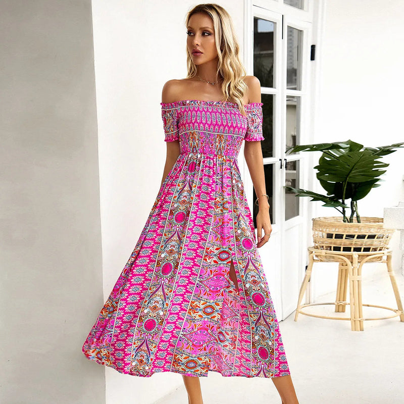 Dress New Product One Shoulder Split Large Hem Skirt With Ruffle Edge Vestido Maxi Dress Bodycon Y2k
