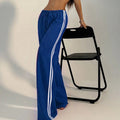 New Striped Pants Summer Basic Straight Slim Trousers Female Simple Versatile Pants