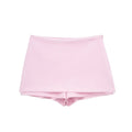 2 Piece Set Halter Tank Tops Sleeveless Slim Cropped Top Female High Waist Mini Skirts Shorts