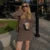 ’s Knitted Suit Lapel Flare Sleeve Cardigan Skirt Autumn Winter New Slim Female Sweater Two Piece Sets
