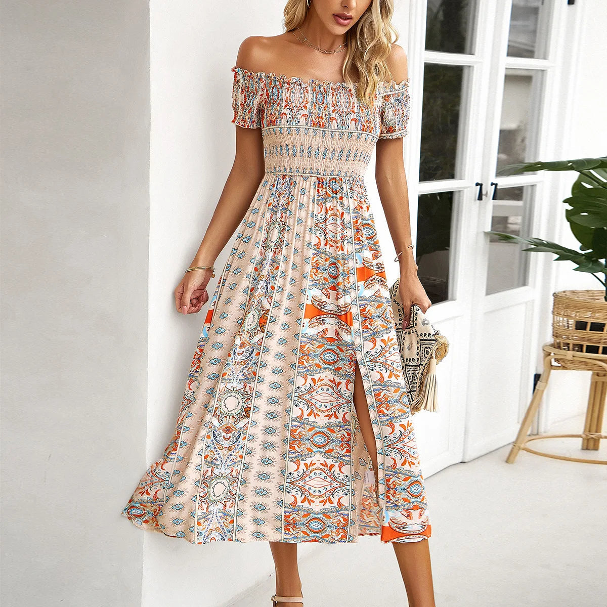 Dress New Product One Shoulder Split Large Hem Skirt With Ruffle Edge Vestido Maxi Dress Bodycon Y2k