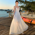 White Lace Spaghetti Straps Backless Summer Vneck Bandage Fairy Long Dress Club Birthday Party Evening Sundress