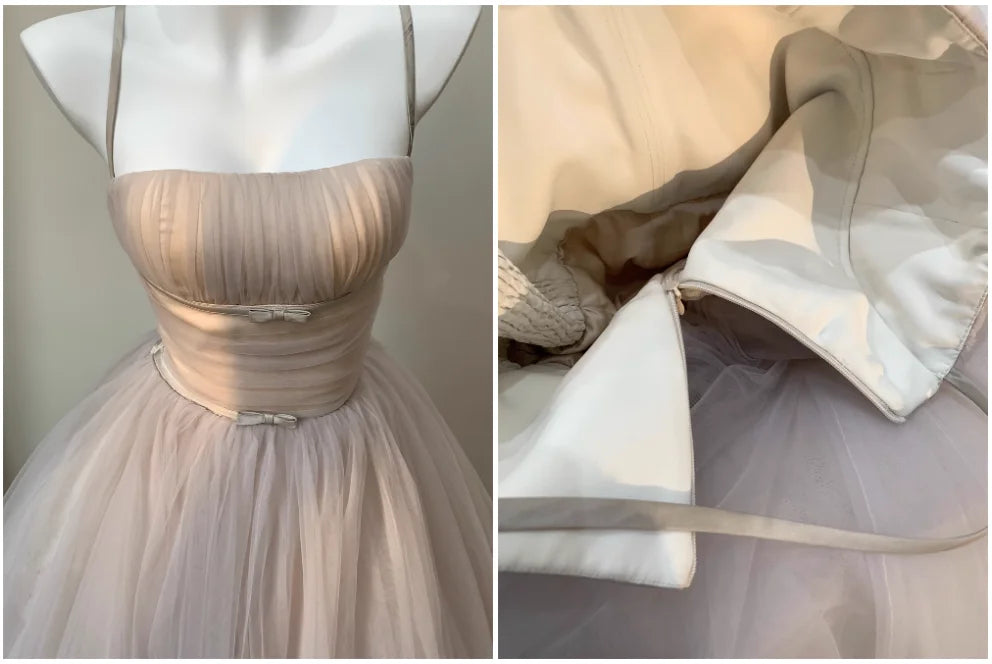 Fairycore White Princess Dress Sweet Ball Gown Birthday Party Vestidos Gauze Bodycone Strapless Camisole Long Dresses