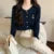 Spring Autumn ’s Knitted Cardigan Korean Single Breasted Long Sleeve Jumper Woman Round Neck Cardigans Outwear