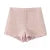 2 Pieces 1 Set French Style Retro Pink Plaid Woven Tweed Blazer + High Waist Mini Shorts Pants Suits