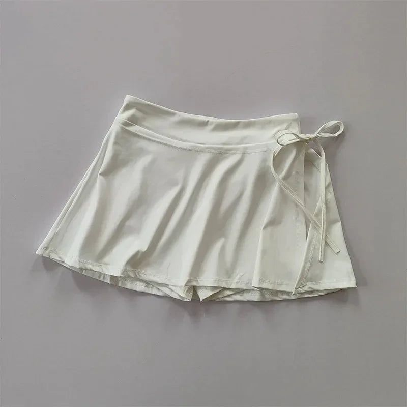 Summer ’s Skirts Mini Elastic Pleated Sun Skirts for School Girl Uniform Korean Black High Waist Tennis Skirts