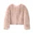 Brand Winter Sweet Pink Cropped Faux Fur Coat Ins Fluffy Fox Fur Jacket Female