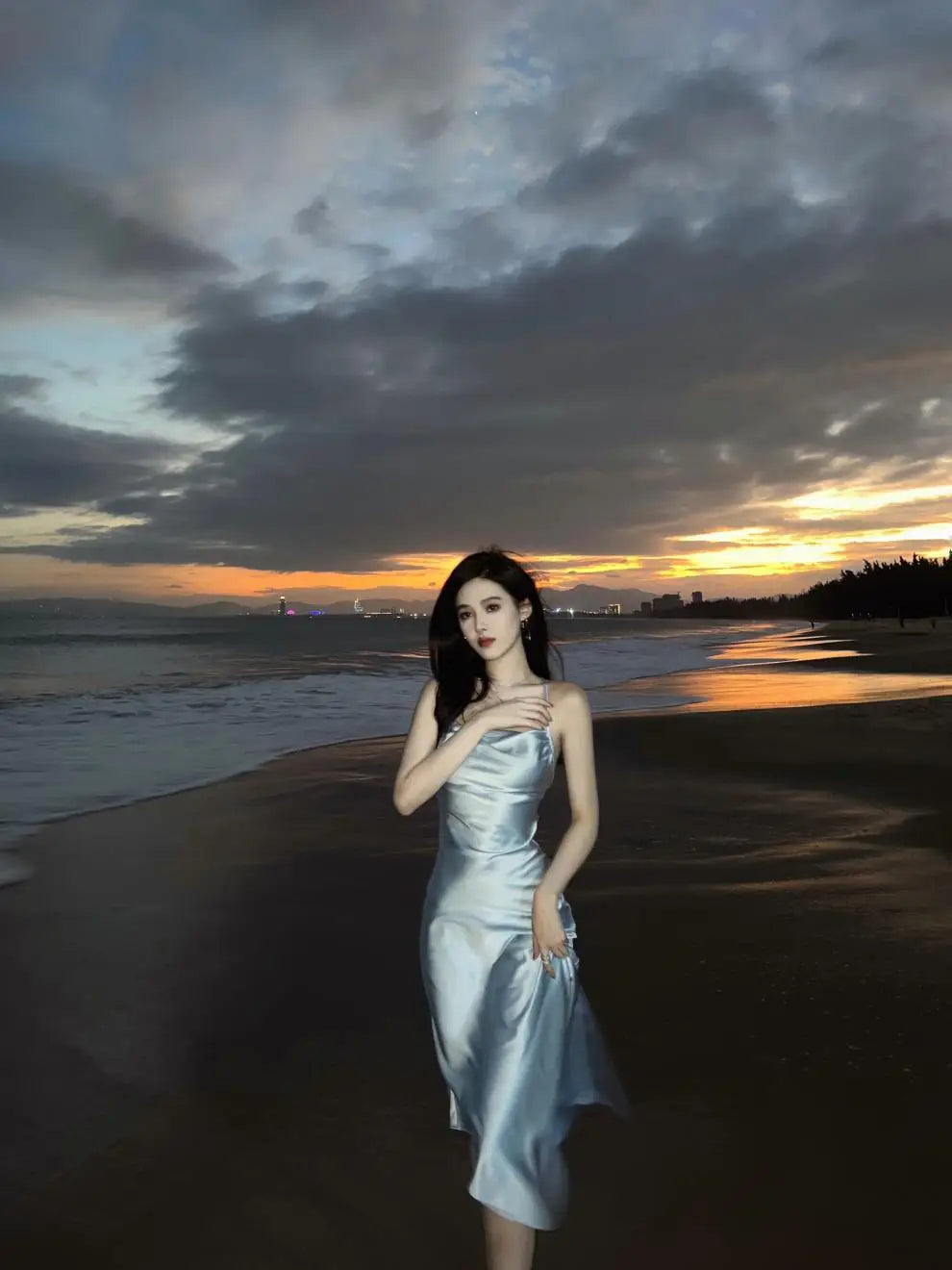 Evening Party Midi Dress Female Prom Vestidos Lady Holiday Beach Clothes Dress for
