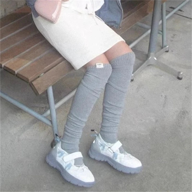 Retro Hook&loop Thick Bottom Sneakers Round Toe Sport Shoes Elastic Band Design Nonslip Tenis Femininos Shoes