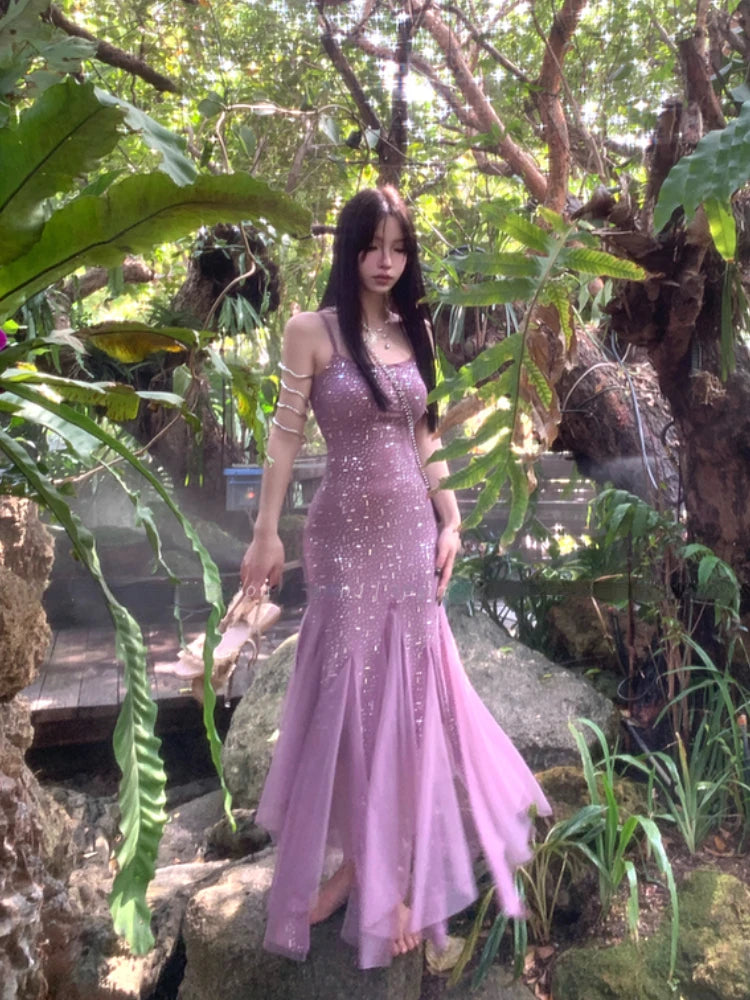 Even Party Midi Dress Female Bodycon Strap Dress Even Party Summer Outwear Beach Style Clothing Korean