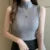 Knitted Slim Tank Top Sleeveless O-neck Crop Top T-shirt Cotton Off Shoulder Crop Tank Top Summer